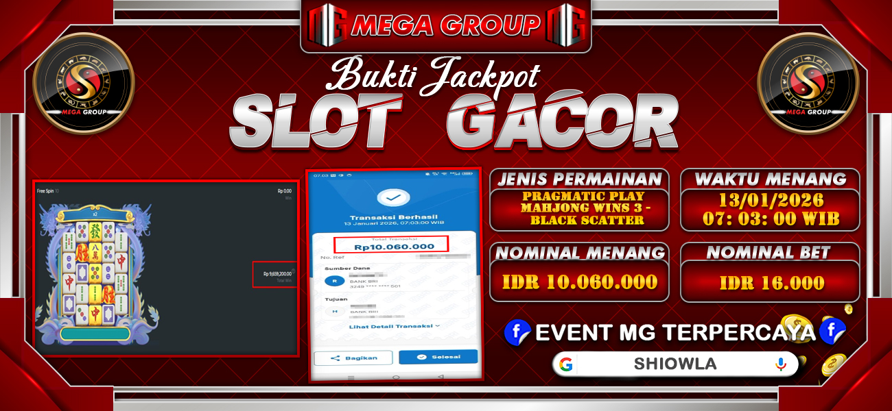 Bukti JP situs Shiowla hari Selasa, 13 Januari 2026