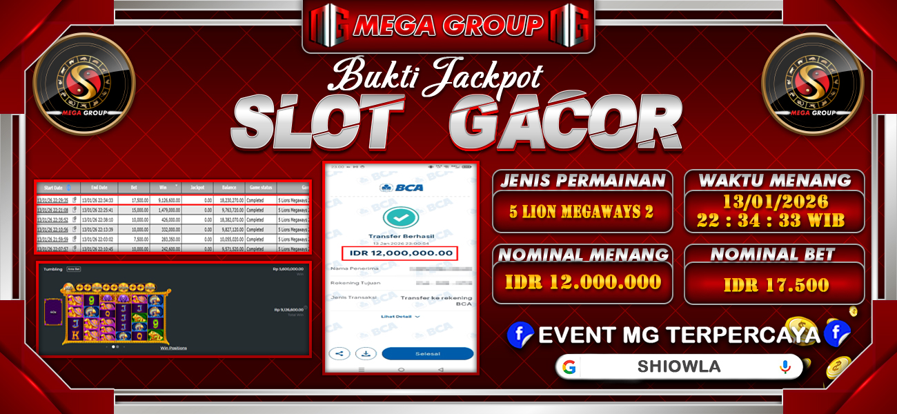 Bukti JP situs Shiowla hari Rabu, 14 Januari 2026